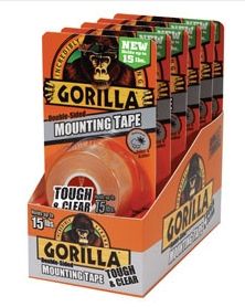 CLEAR MOUNTING TAPE DOUBLE SIDED INT/EXT 1" X 60"