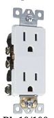 Tamper-Proof  Duplex Decora Receptacle commercial grade 20A/125 V