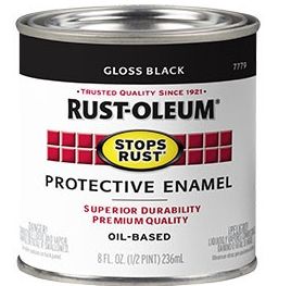 RUST-OLEUM STOPS RUST GLOSS PROTECTIVE ENAMEL BLACK 8 OZ.