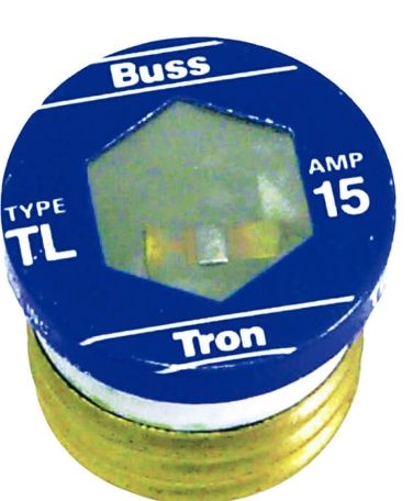 15 AMP Edison Base Plug Fuse