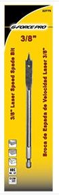 SPADE DRILL BIT  3/8" LAZER SPEED