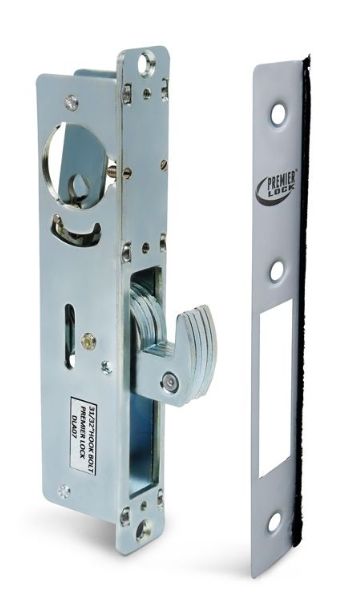 Commercial Storefront Hook Bolt Narrow Stile Mortise Lock - 31/32''- Aluminum Finish