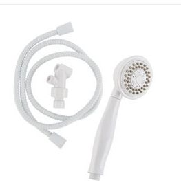 HANDHELD SHOWER 3 FUNCTION WHITE WITH 60" HOSE