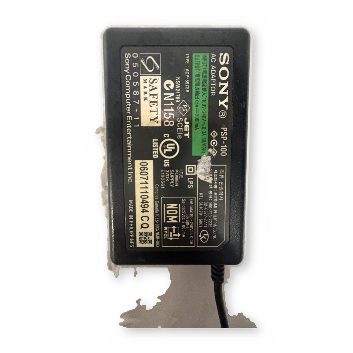 Sony PSP-100 AC Power Adapter Charger OEM Genuine PlayStation Portable — photo 3