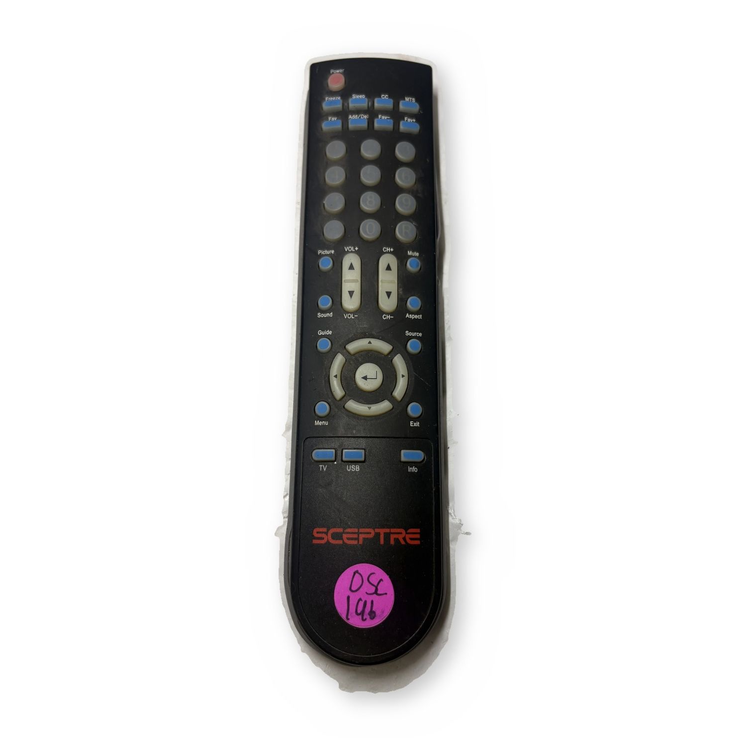 Sceptre TV Remote Control Replacement Used — photo 2