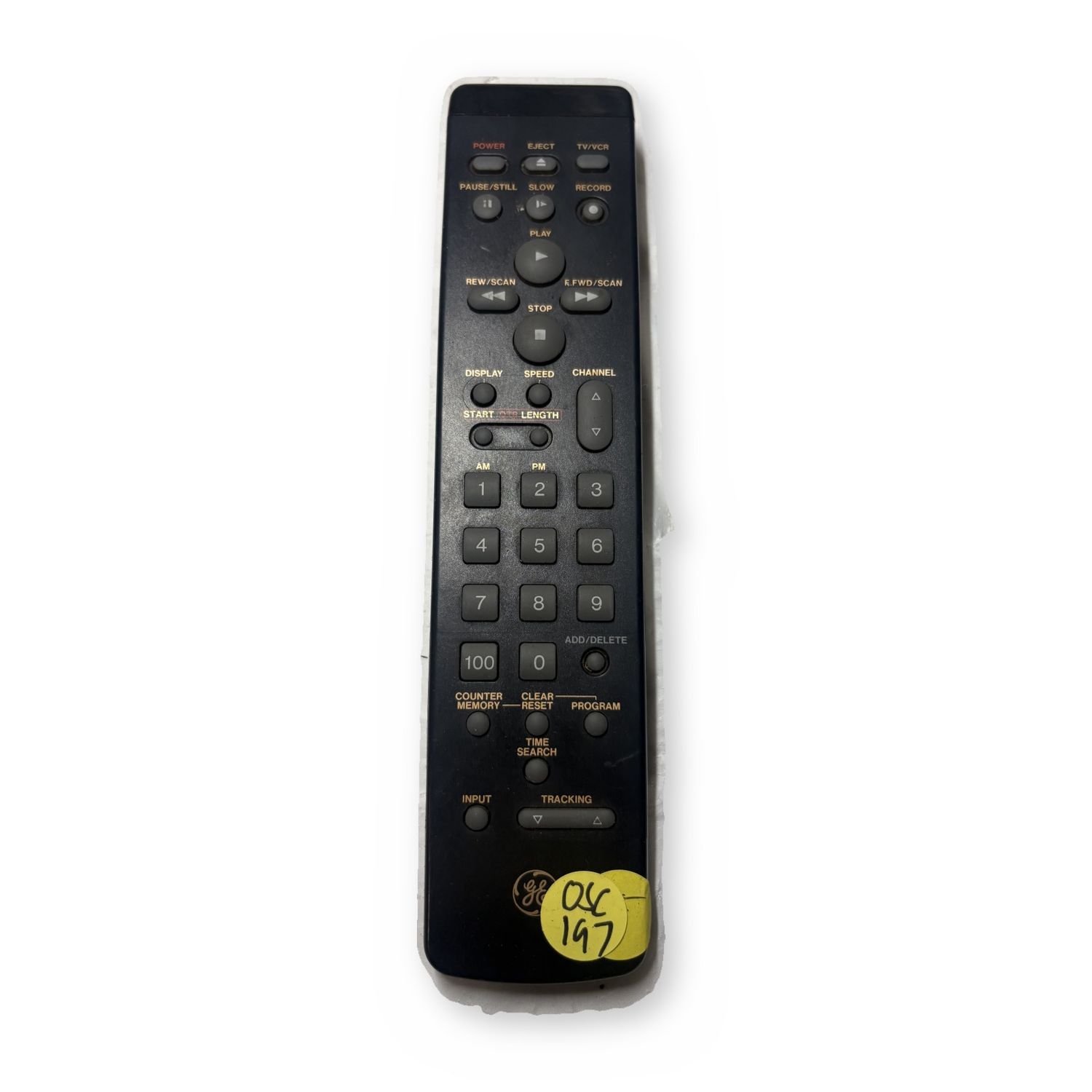 GE VCR Remote Control Vintage Black — photo 2