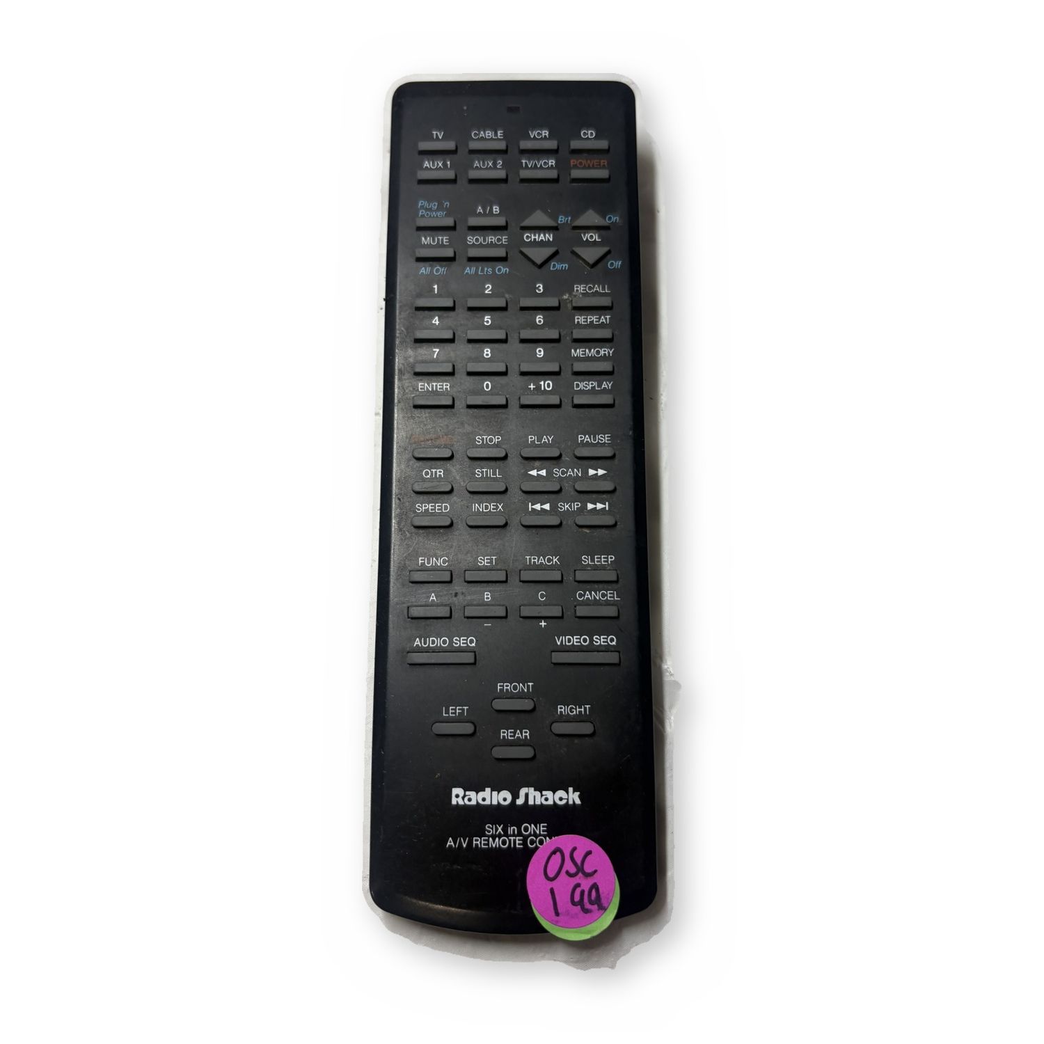 Radio Shack Six-In-One A/V Remote Control Universal Vintage — photo 2