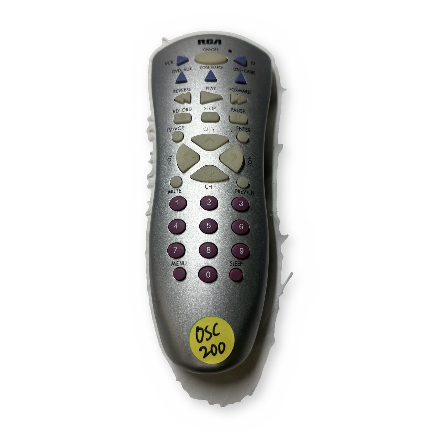 RCA Universal Remote Control Silver Purple Buttons — photo 2