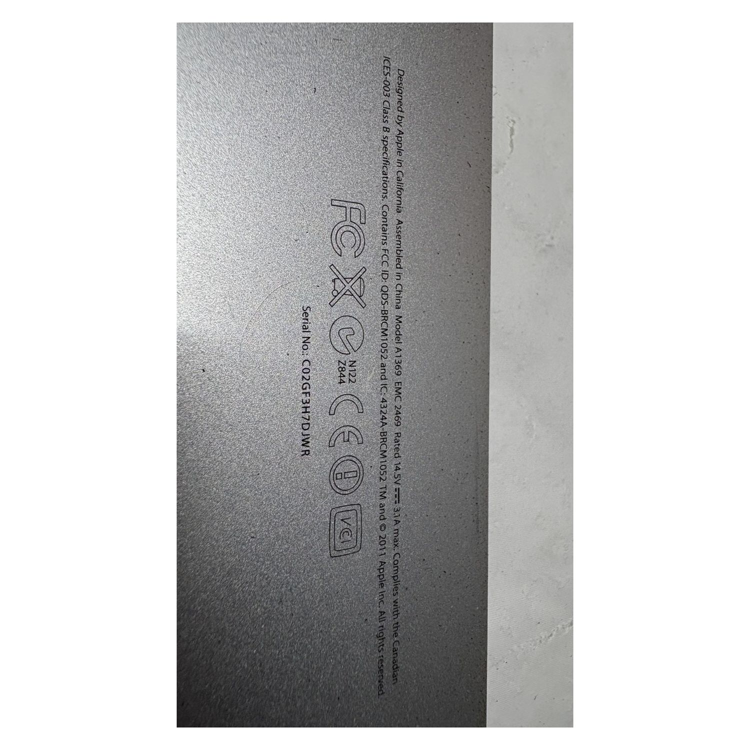 Apple A1369 Bottom Case Base Cover Silver MacBook Air 13in A1369 — photo 3