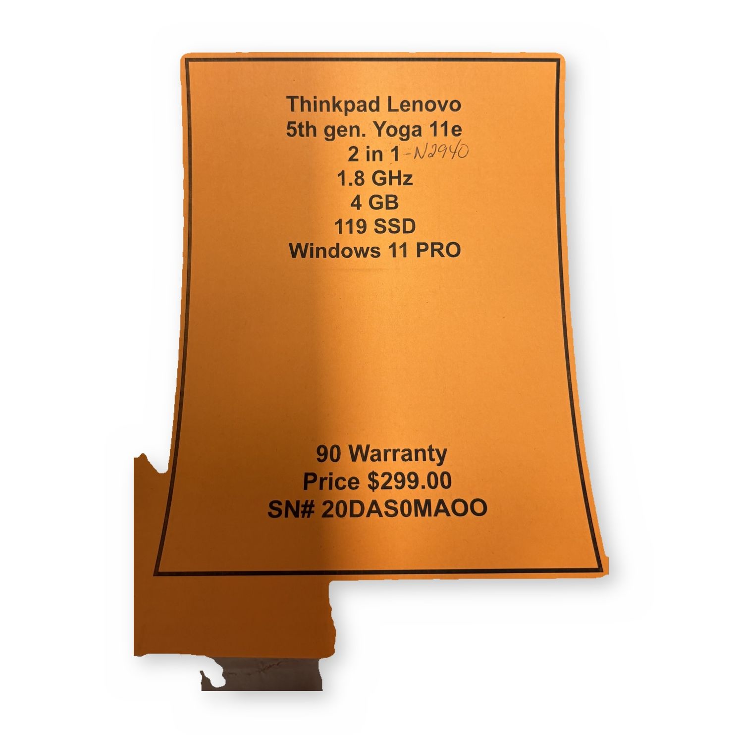 Refurbished Lenovo ThinkPad Yoga 11e 5th Gen 2-in-1 4GB 128GB SSD Win 11 PRO — photo 5