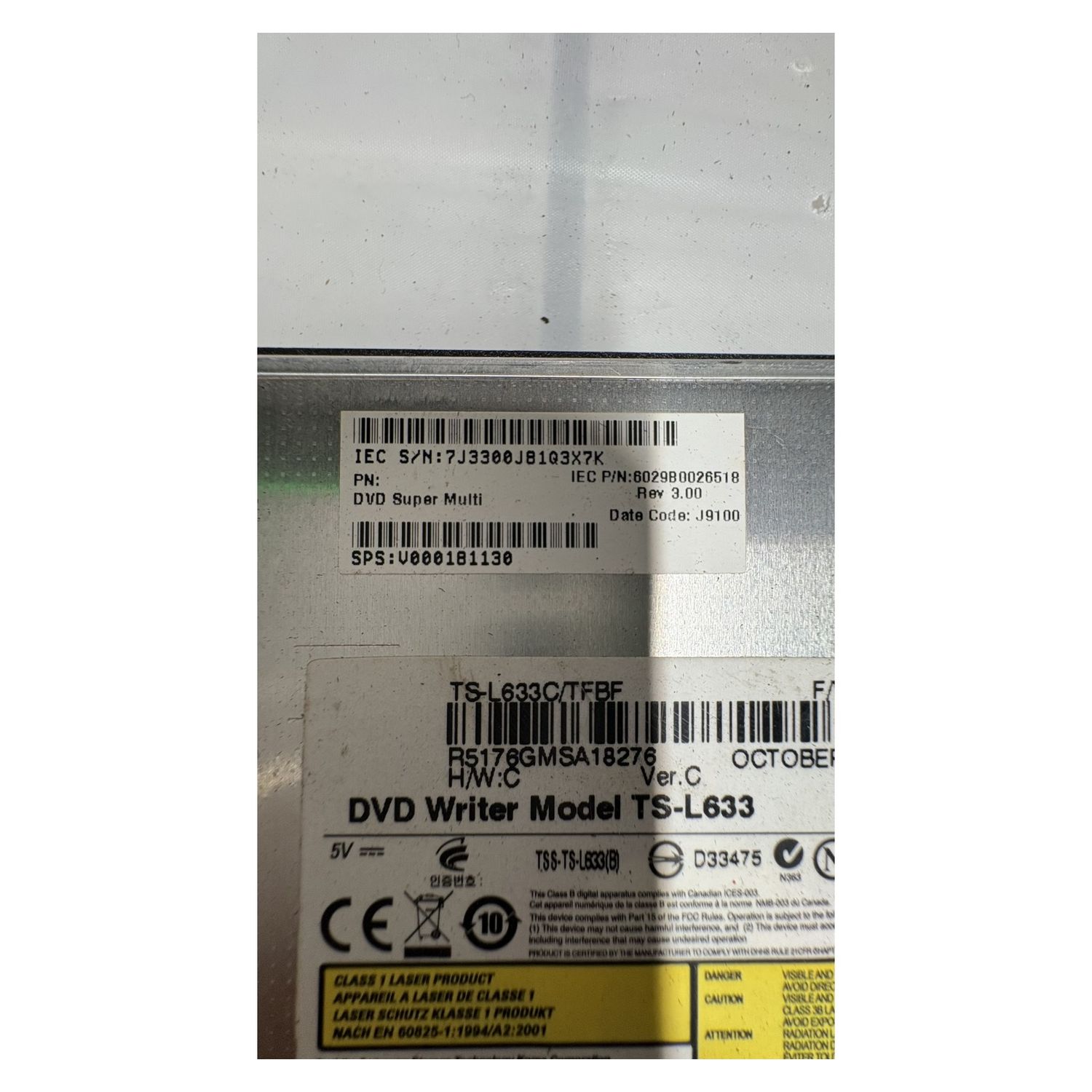 Toshiba Samsung TS-L633 Laptop Slim DVD-RW Super Multi Drive SATA 8x — photo 3