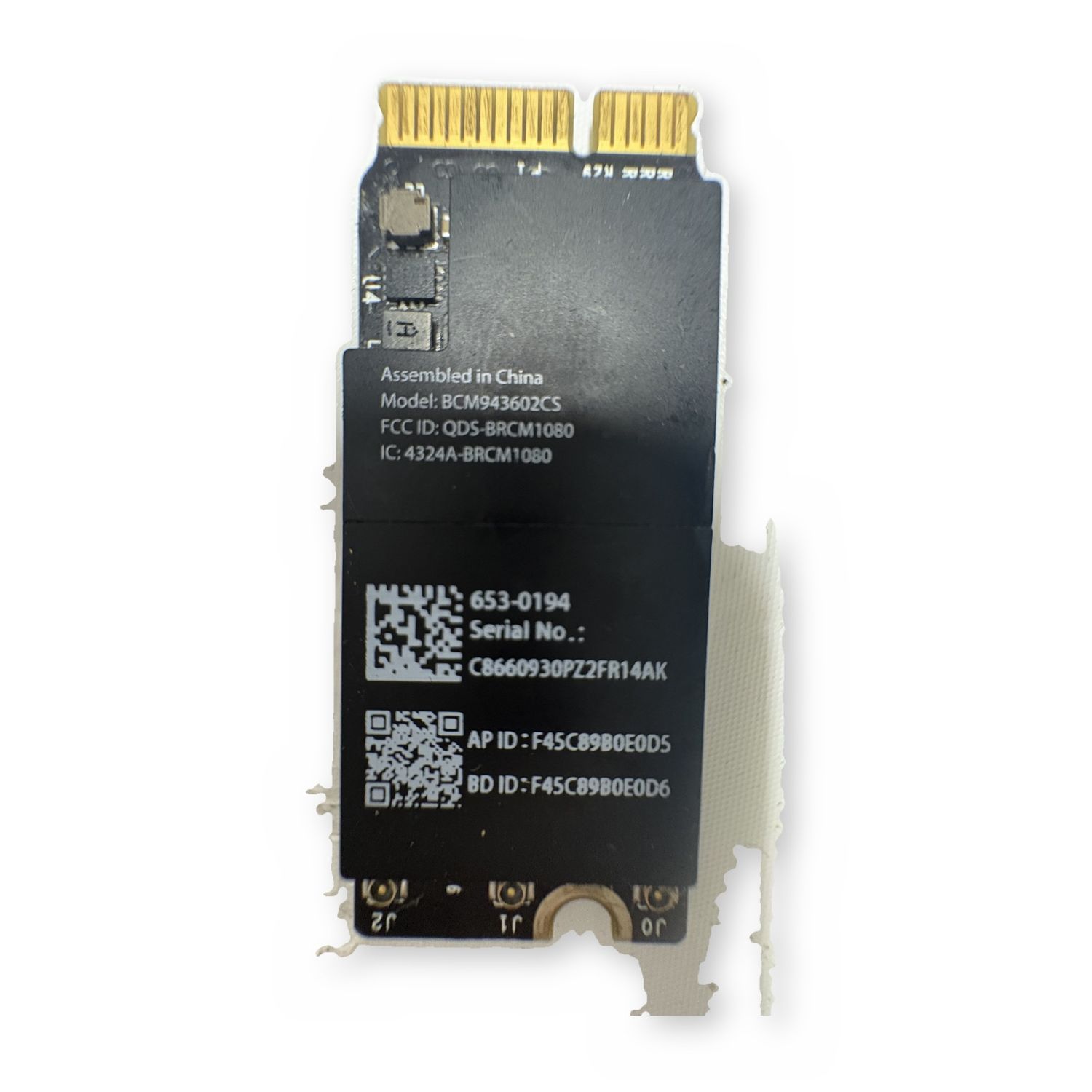 Apple MacBook Broadcom Airport WiFi Bluetooth BCM94360CS2 M.2 Card - For Parts / Not Working — photo 3