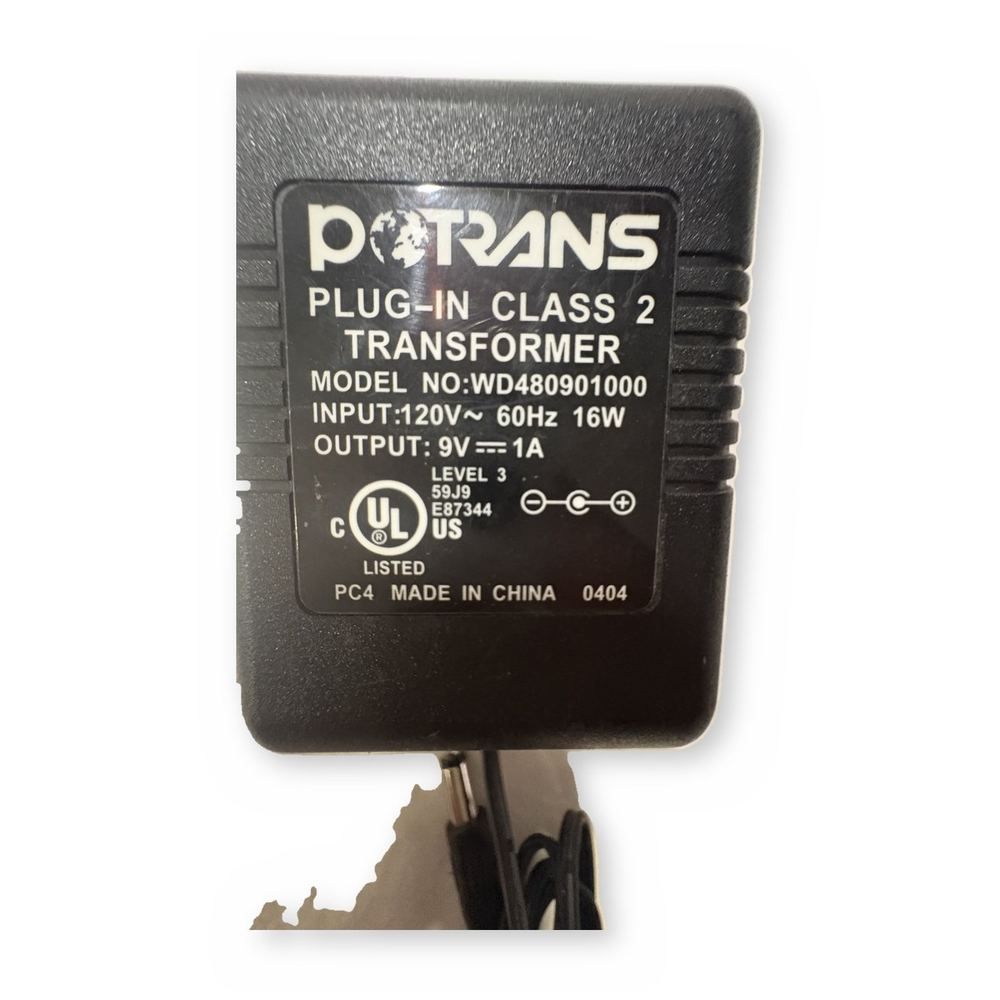Potrans 9V 1A AC Power Adapter Plug-In Class 2 Transformer WD4809 — photo 1