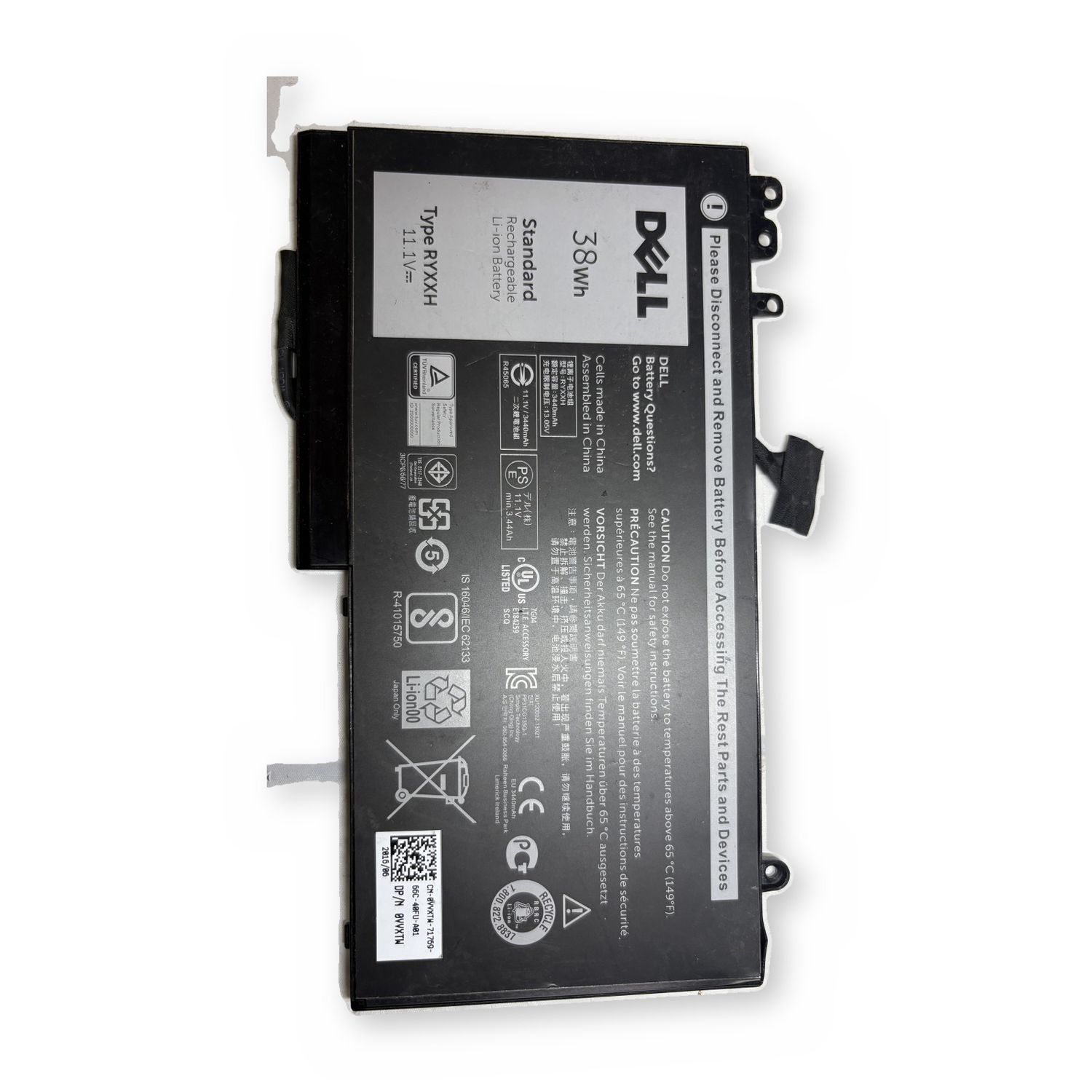 Dell Laptop Battery Type RYXXH 38Wh 11.1V Replacement Part — photo 2