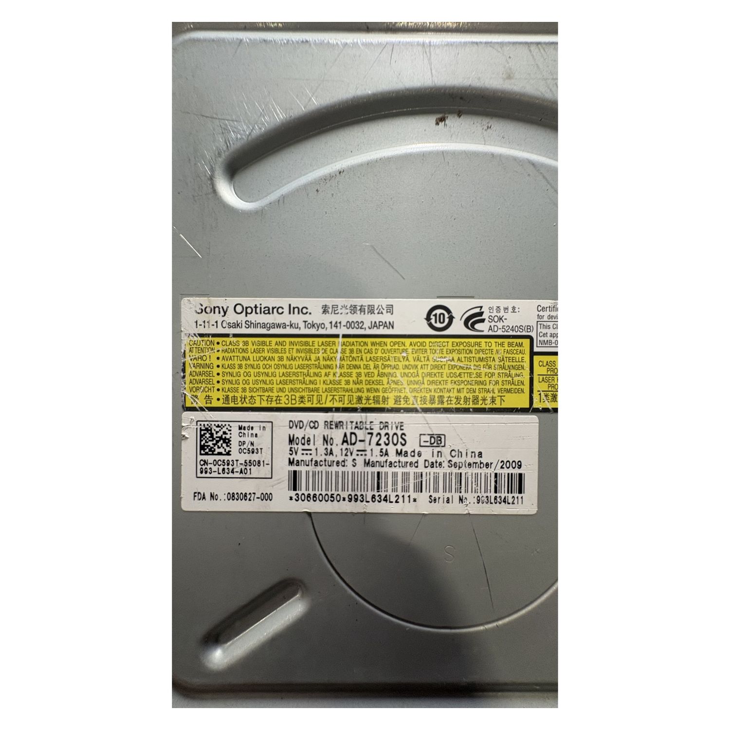 Internal 5.25 DVD-RW SATA Optical Drive Desktop PC Black Used — photo 5