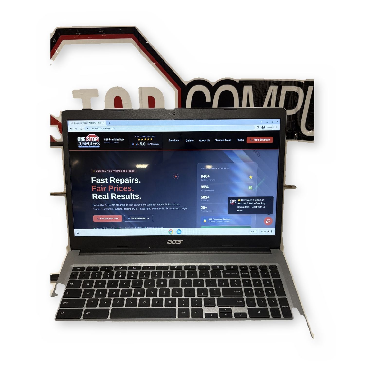 Refurbished Acer Chromebook CB315 4GB 32GB ChromeOS Laptop 15.6 Intel — photo 1