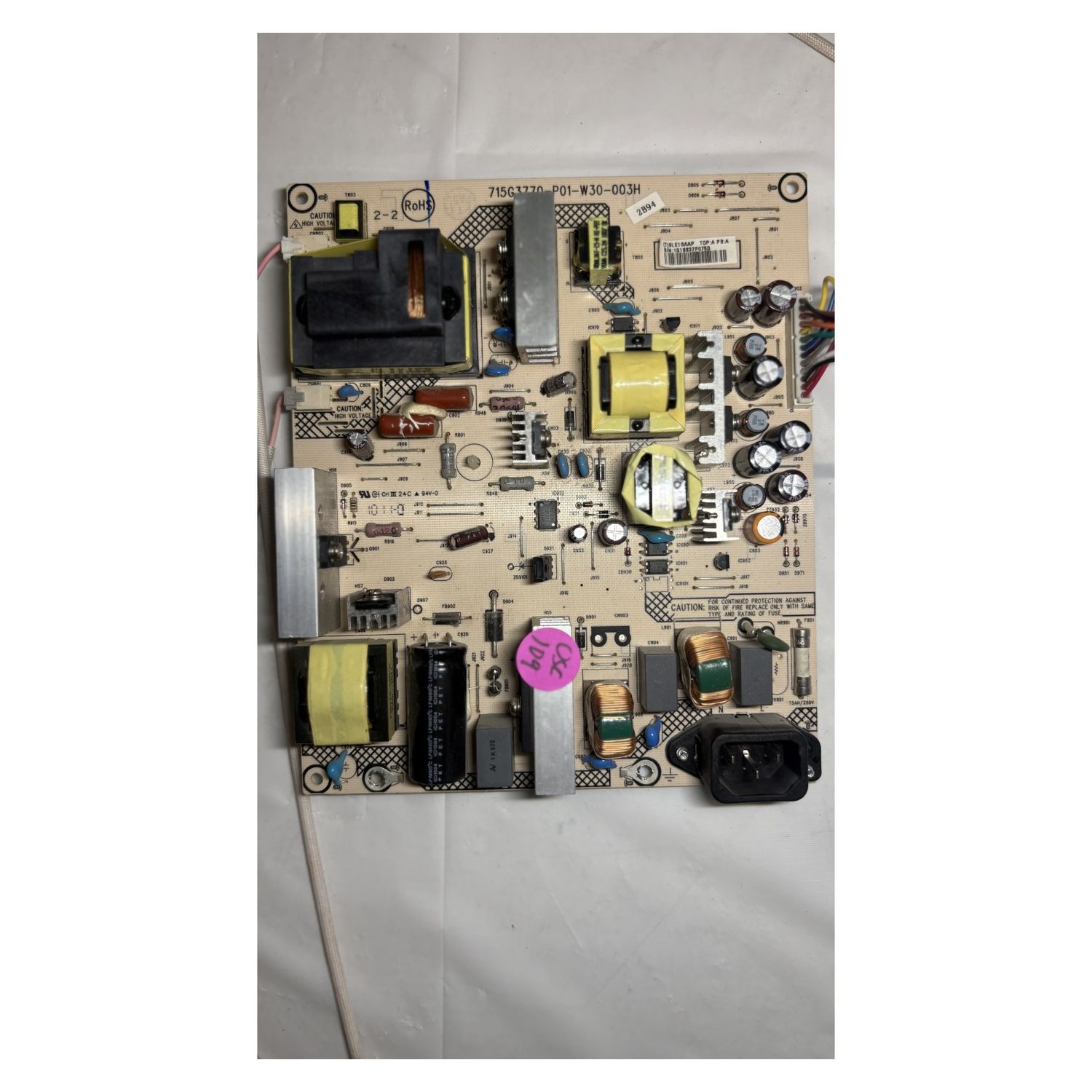 LCD Monitor Power Supply Board PCB Small Form IEC Connector PSU Part — photo 2