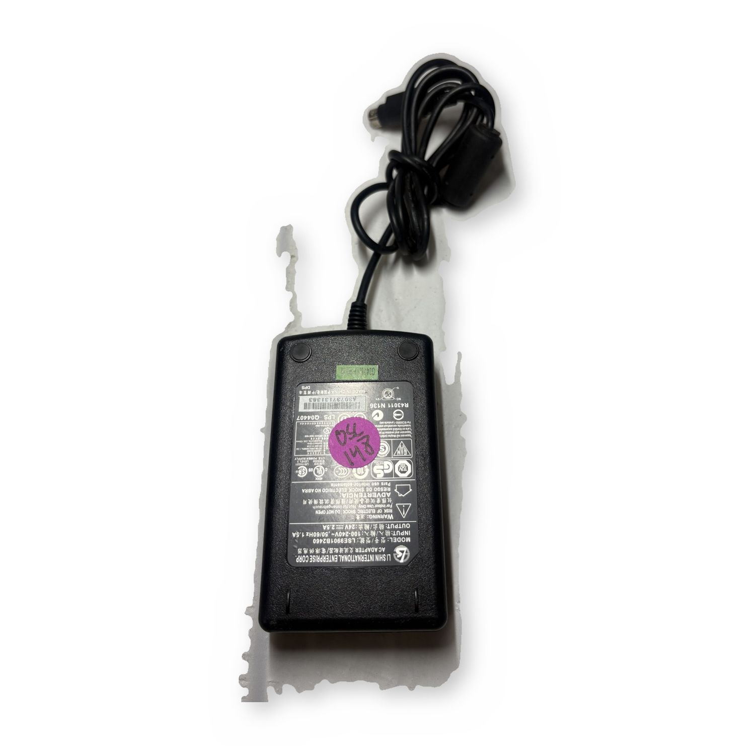 Li Shin AC Power Adapter LSE9901B2460 24V 2.5A 60W Barrel DC Charger — photo 2