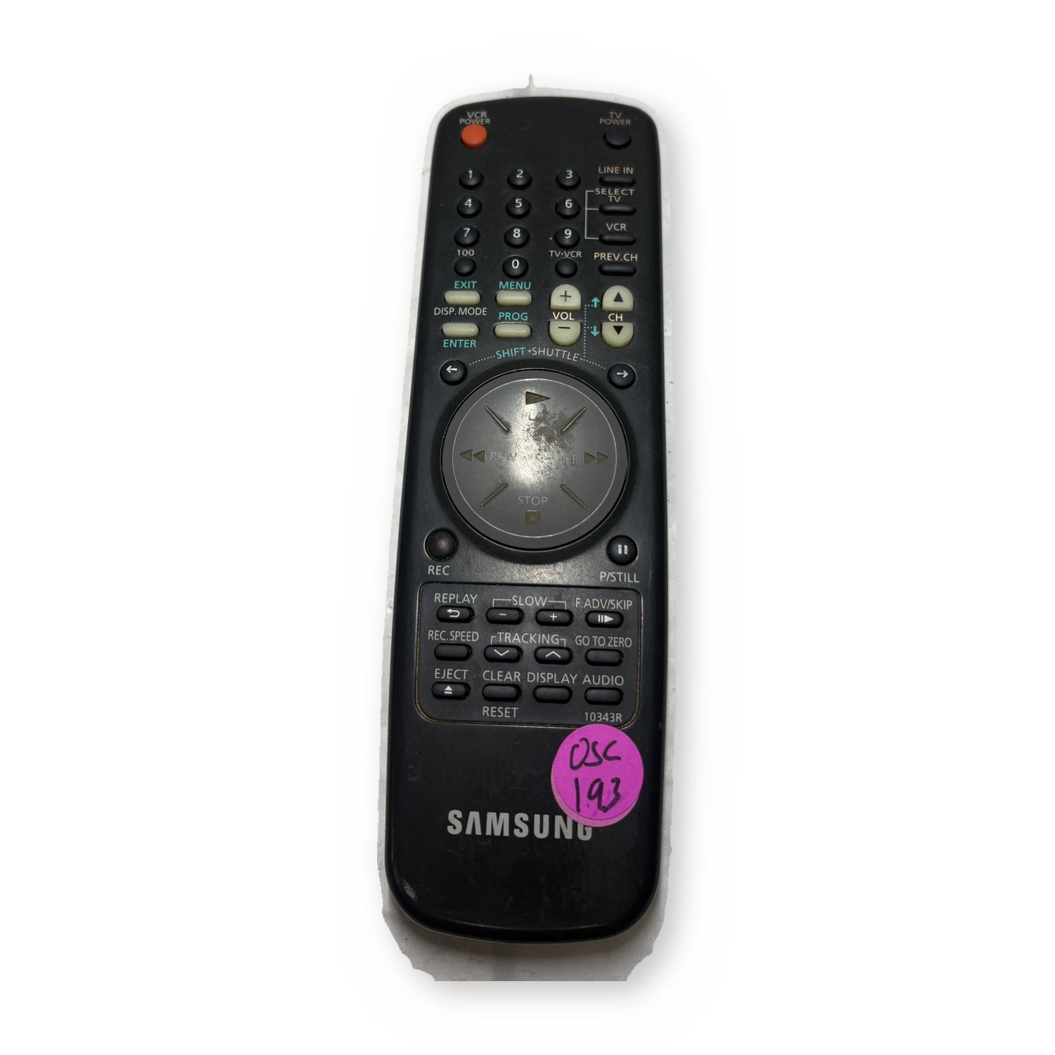 Samsung VCR Remote Control 10343R Vintage — photo 2