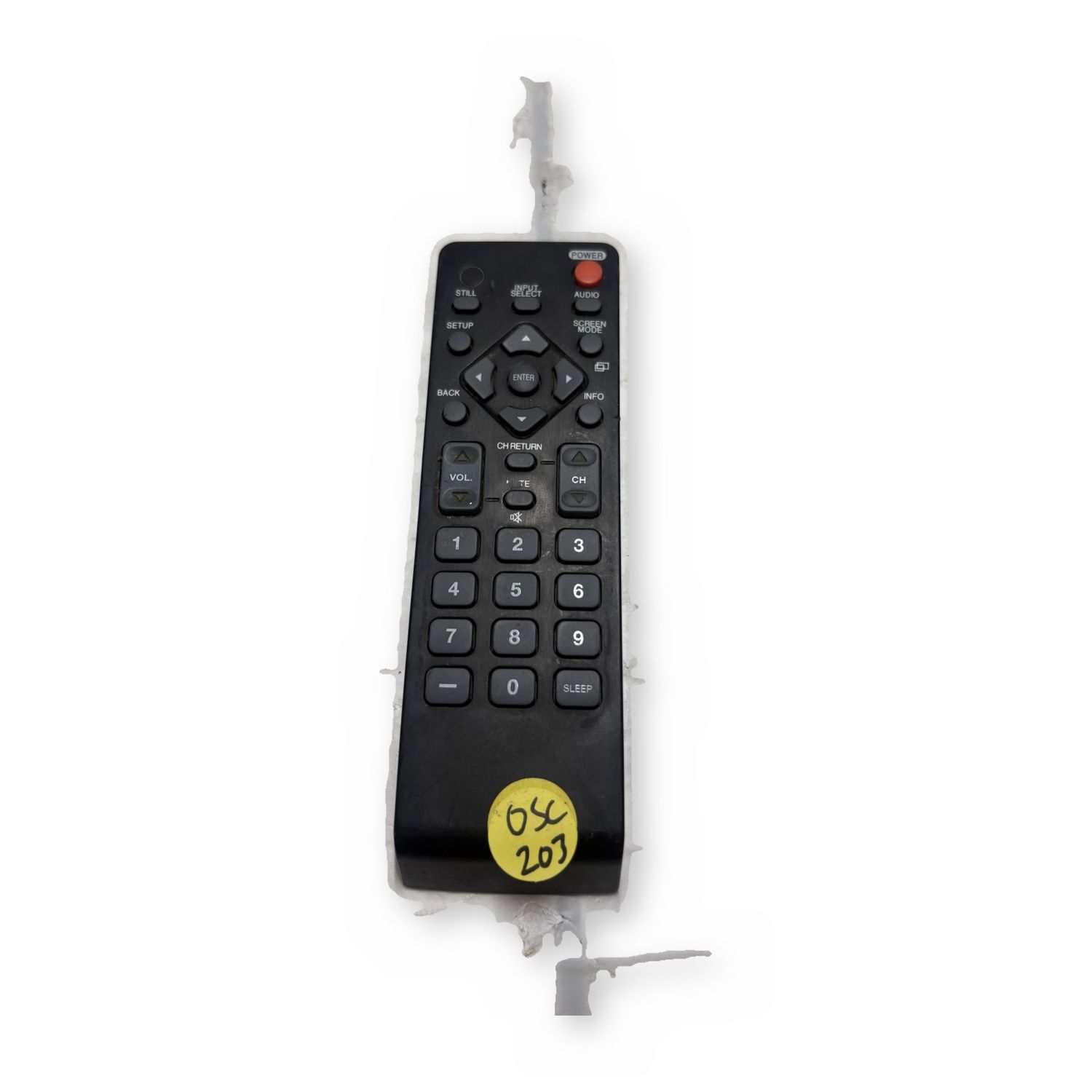 Generic TV Remote Control Input Select Audio Setup Functions Black — photo 2