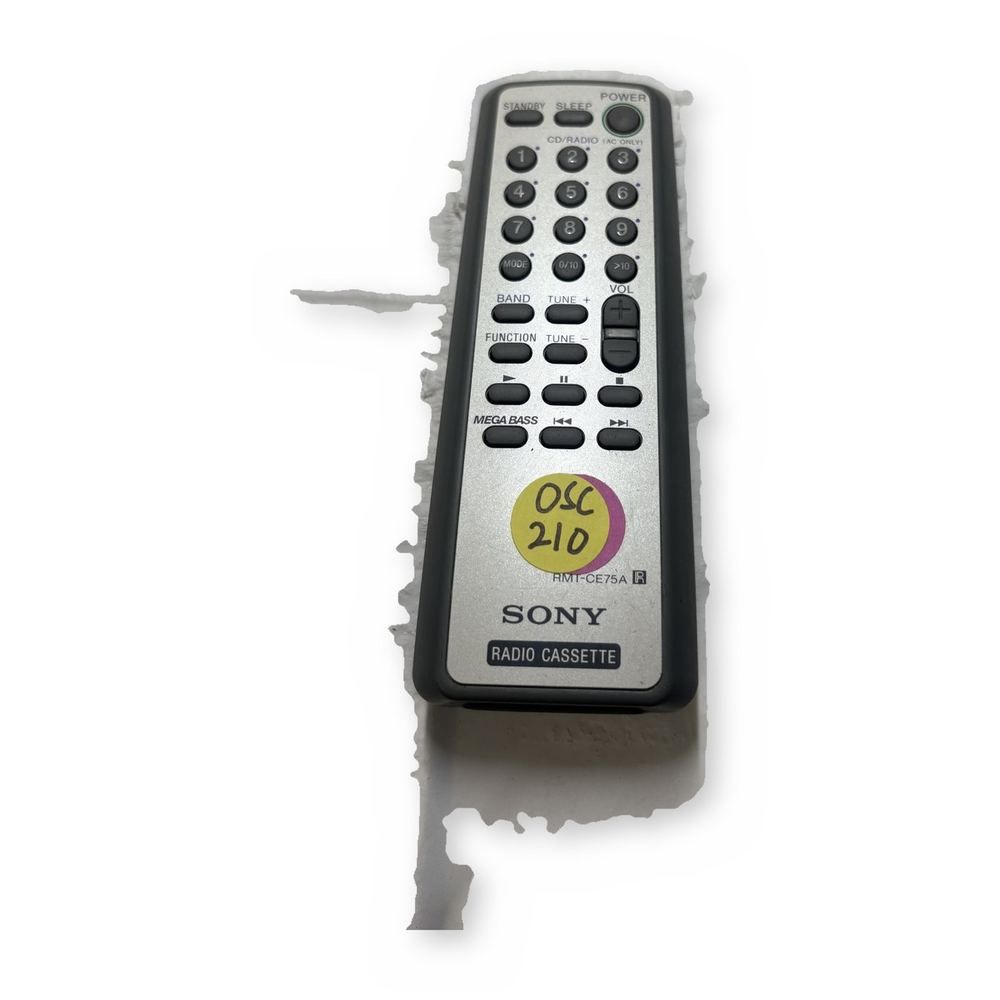 Sony Radio Cassette Remote Control RMT-CE75A Silver Black Mega Bass — photo 1