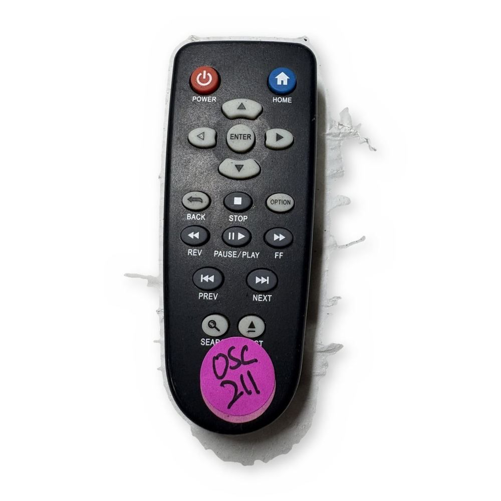 WD TV Media Player Remote Control Black Power Home Navigation — photo 1
