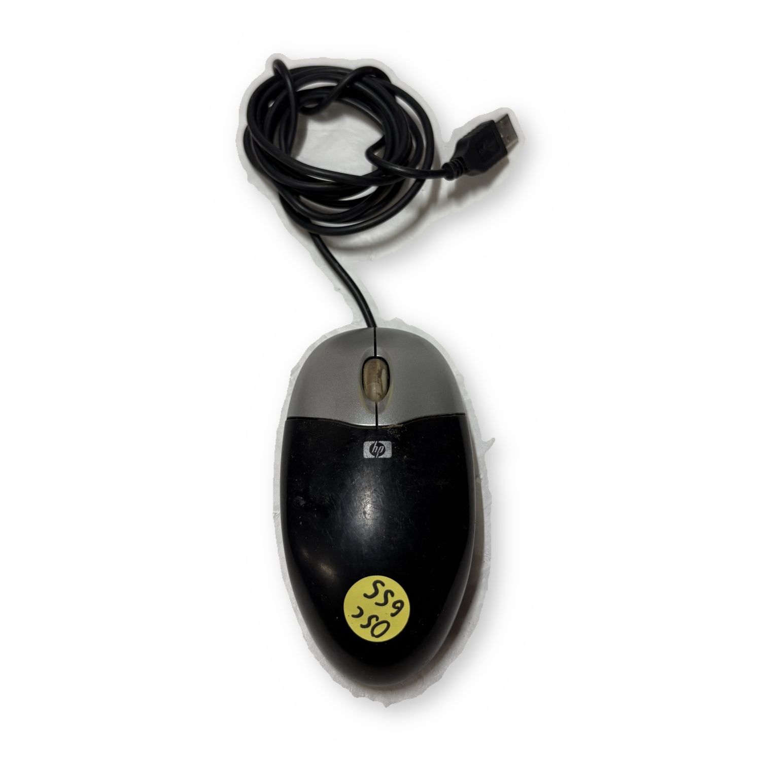 HP USB Optical Scroll Mouse 2-Button Black Silver - Used — photo 2