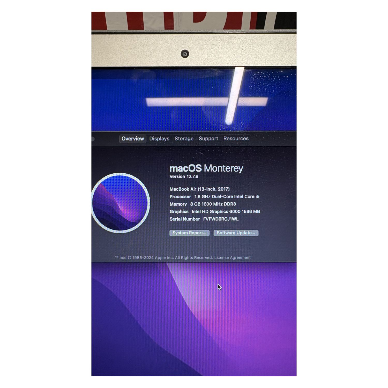Apple MacBook Air 13 2017 A1466 i5 8GB 256GB SSD macOS Monterey — photo 3