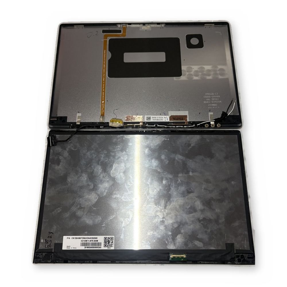 Samsung Notebook 7 13.3in NP730XBE FHD LCD Screen Lid Assembly - Broken Hinge - For Parts / Not Working — photo 1