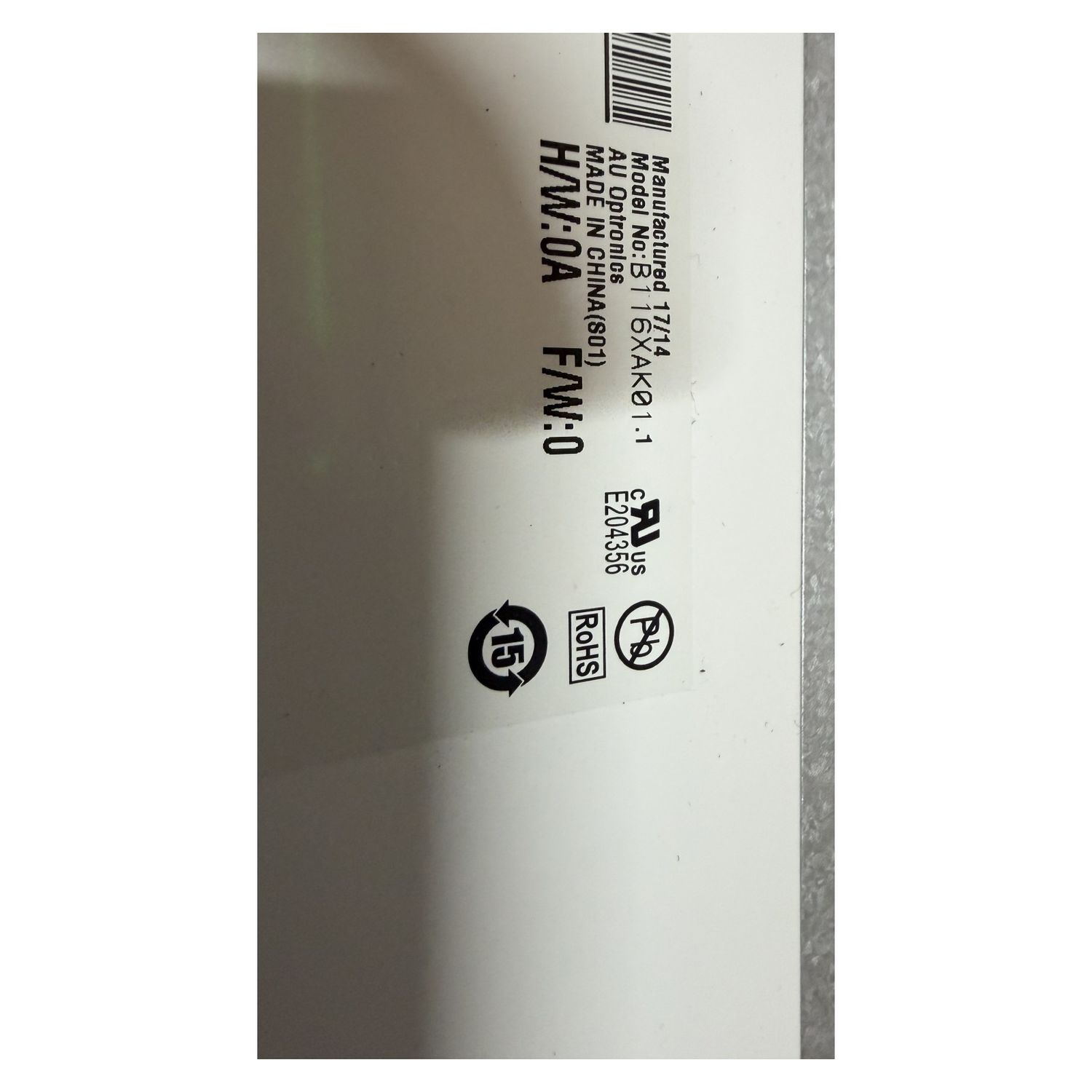 AU Optronics B116XAK01.1 11.6in HD LED Laptop LCD Screen Panel Tested Working — photo 4