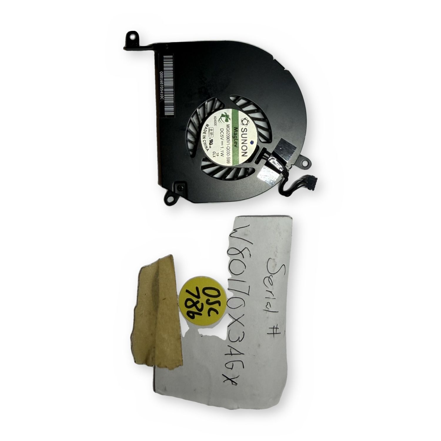 Sunon MG62090V1-Q030-S99 CPU Fan for Apple MacBook Pro 15in A1286 Genuine — photo 1