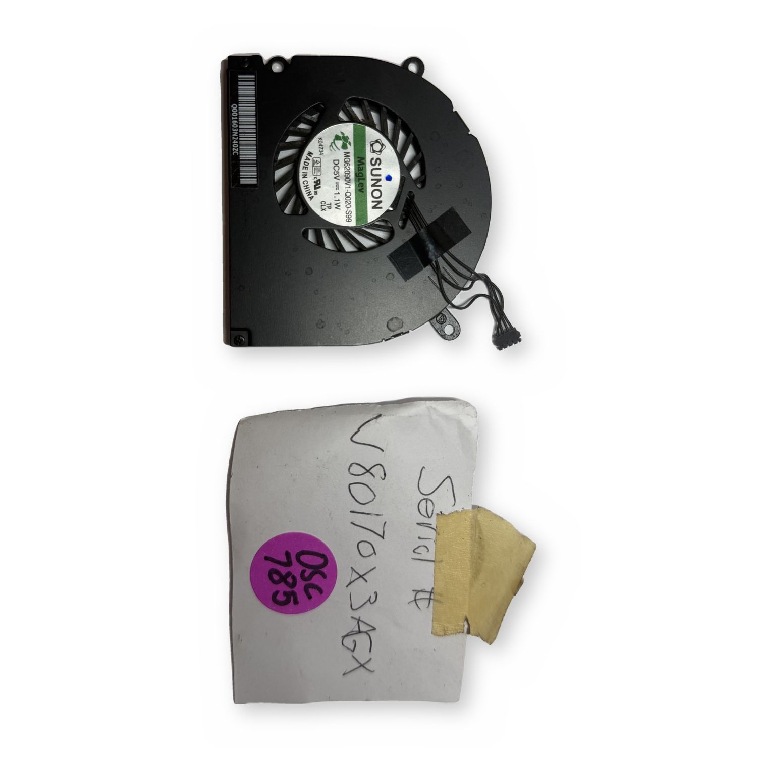 Sunon MG62090V1-Q020-S99 CPU Fan for Apple MacBook Pro 15in A1286 Genuine — photo 2