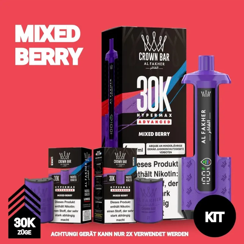 Al Fakher 30k Hypermax | KIT | Mixed Berry