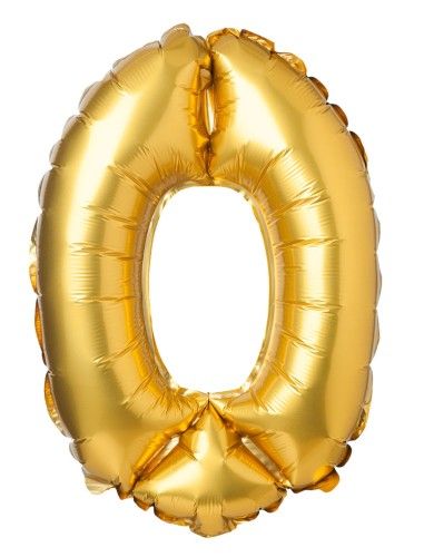 Balon foliowy cyferka matowa - 0