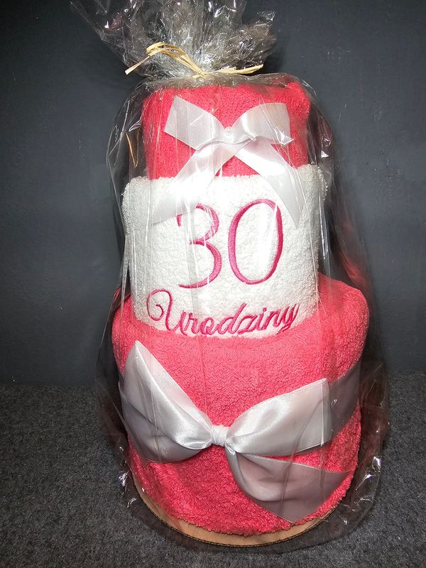 Tort z ręczników 30 urodziny