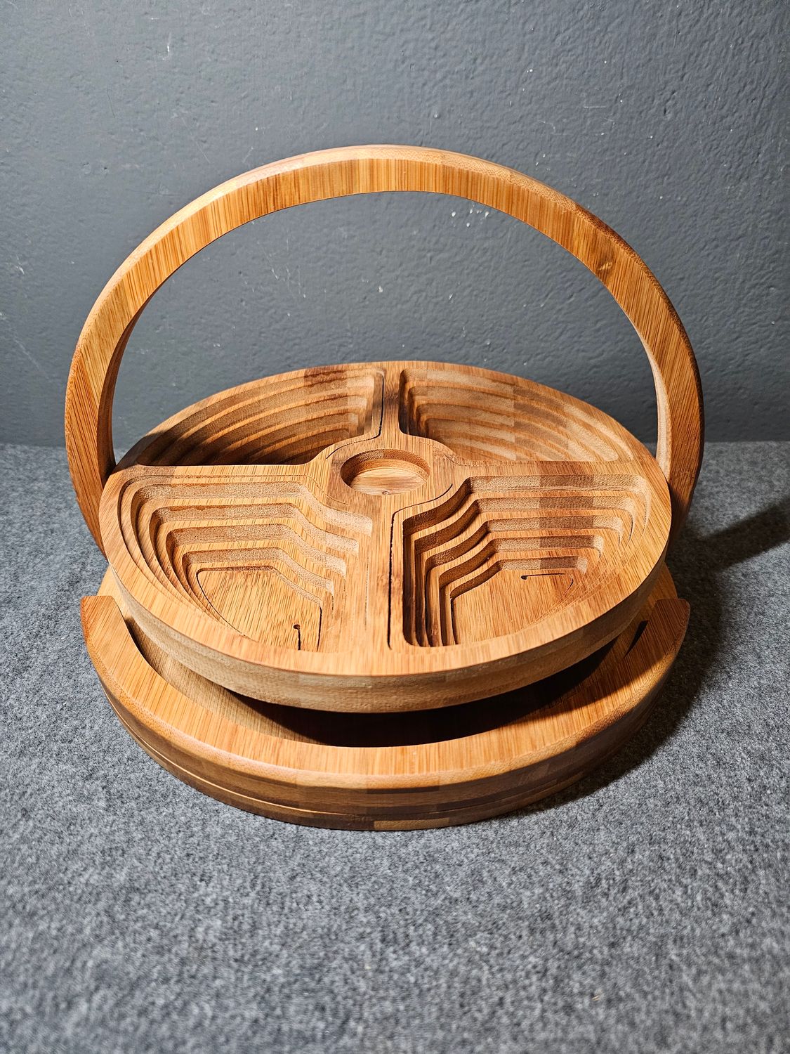 Talerz bambusowy składany