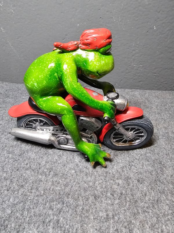 Żaba na motocyklu