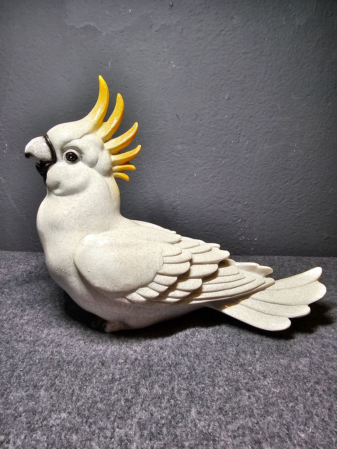 Figurka papuga kakadu biała