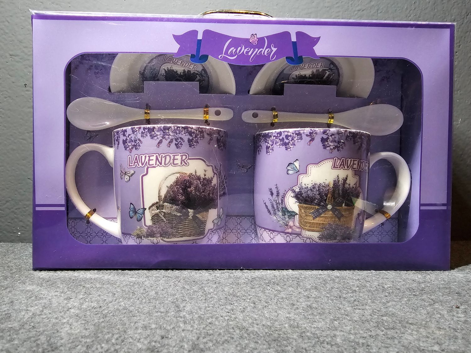 Kubki zestaw lawenda