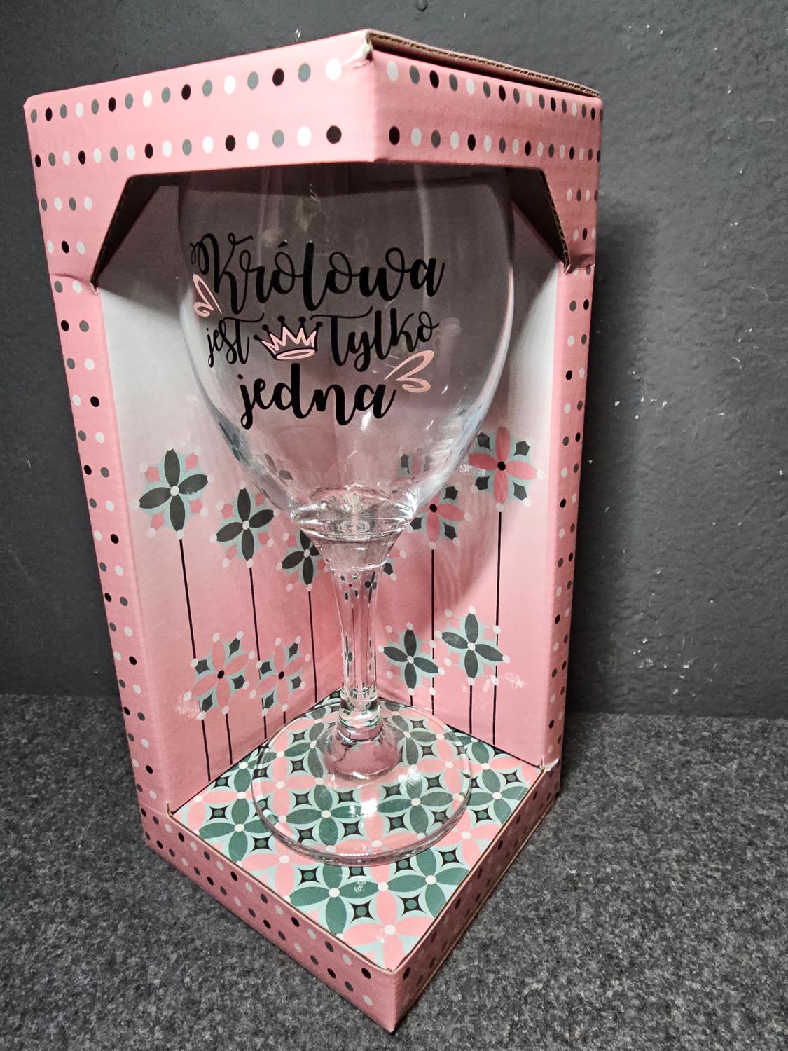 Kieliszek do wina z nadrukiem