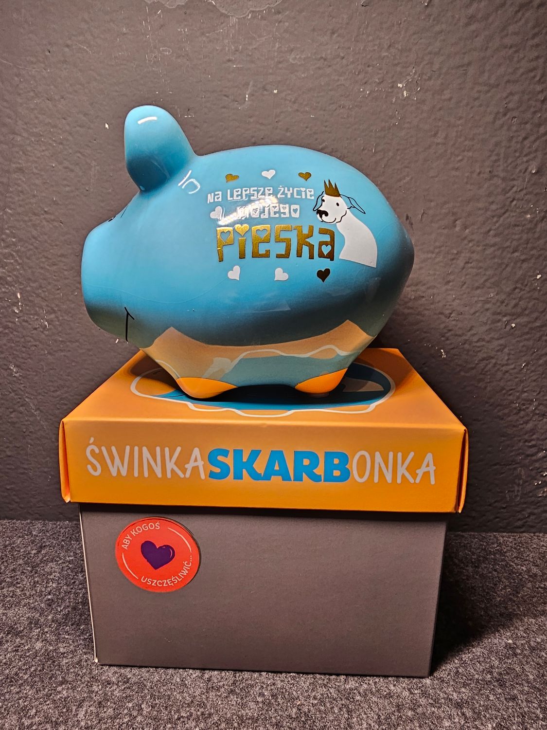 Skarbonka świnka z nadrukiem