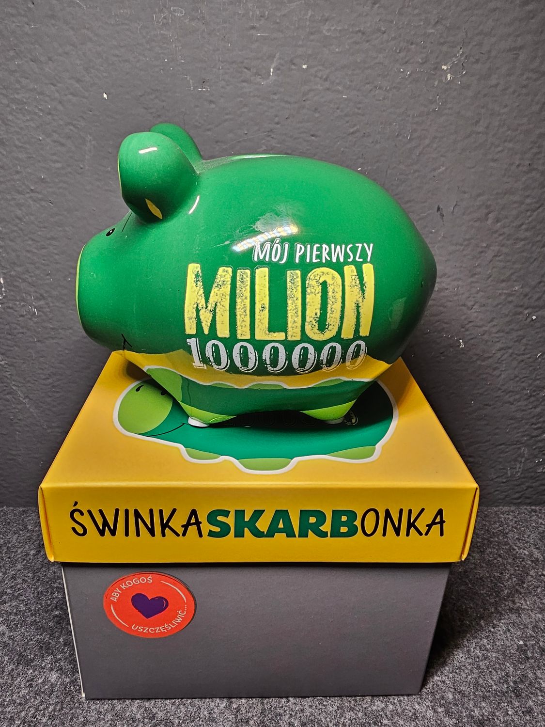 Skarbonka świnka z nadrukiem