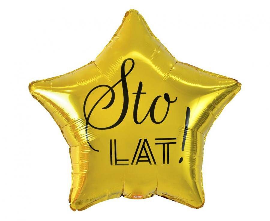 Balon foliowy złoty Sto lat