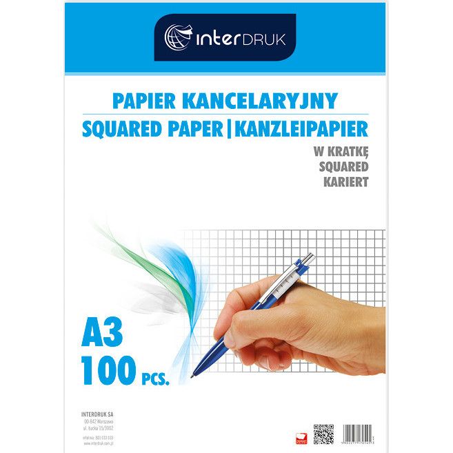 Papier kancelaryjny A3 kratka