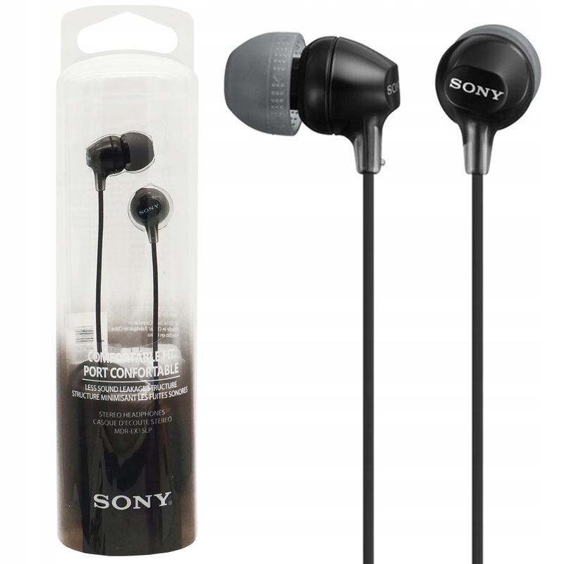 Słuchawki dokanałowe Sony MDR-EX 15LP czarne