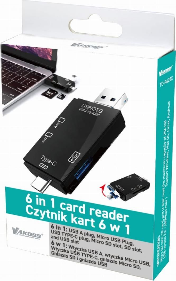 Czytnik kart Vakoss 6w1