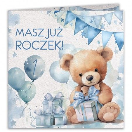 Kartka urodzinowa 1 roczek mix