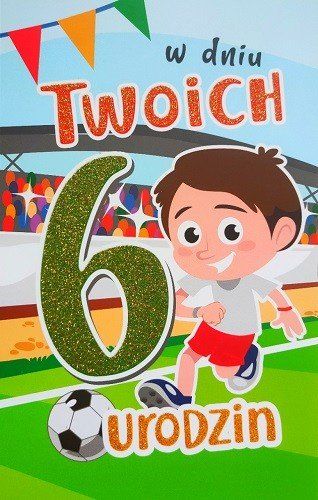 Kartka urodzinowa 6 lat mix