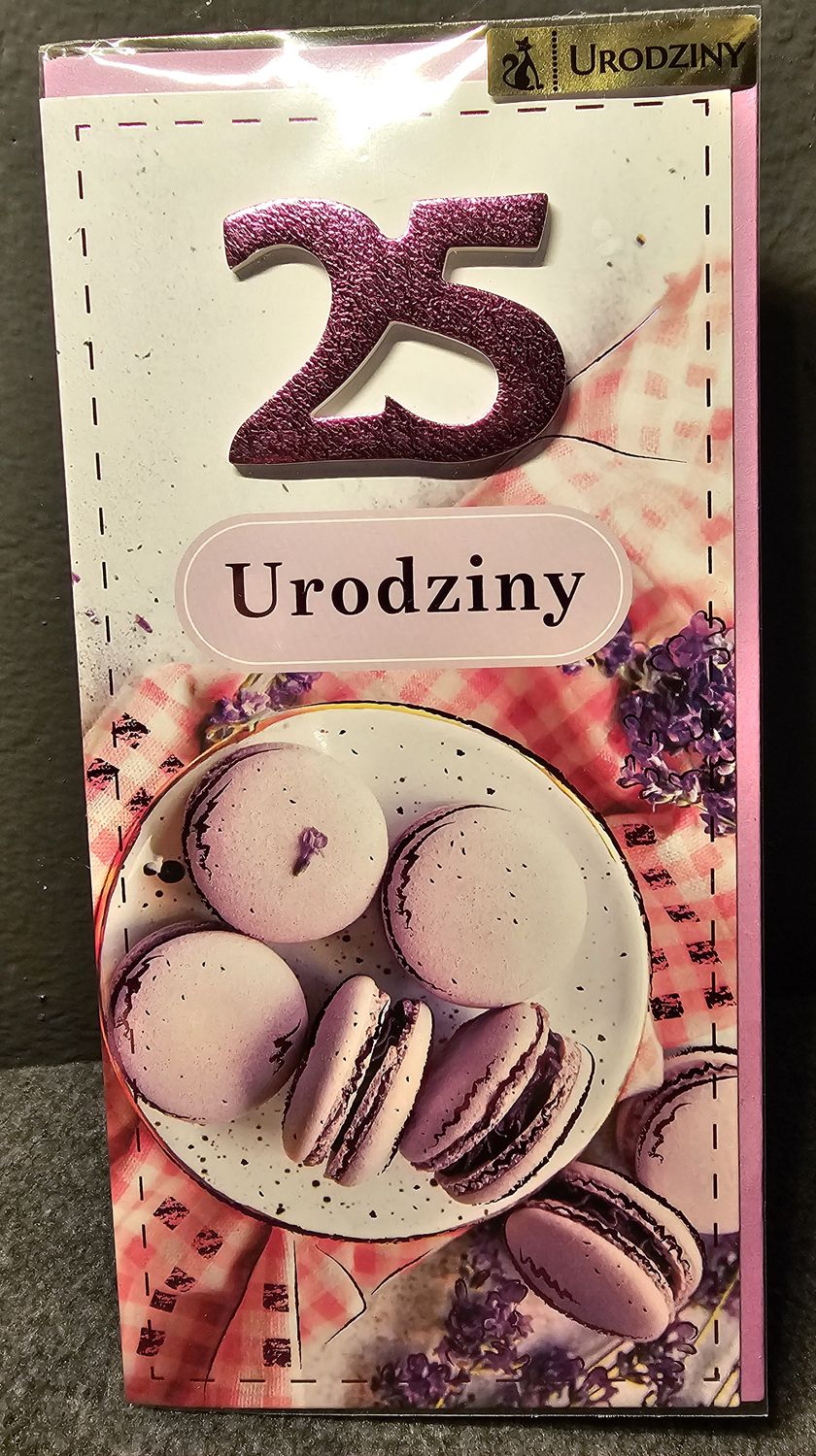 Kartka urodzinowa 25 lat mix