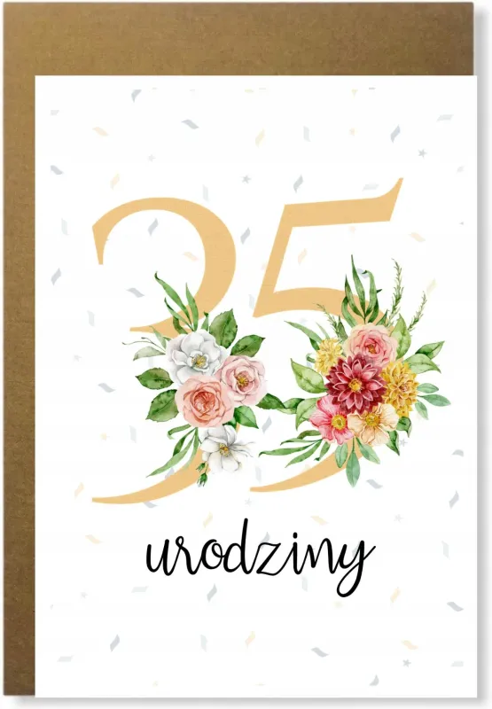 Kartka urodzinowa 35 lat mix